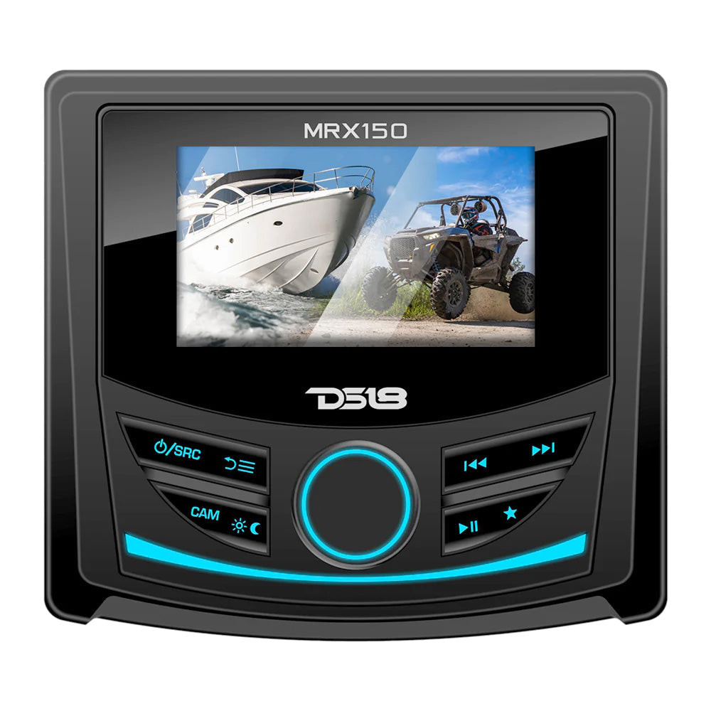 DS18 MRX150 2 Zone Marine  Powersports Head Unit w/3" Color TFT Display  Bluetooth - 4 x 40W [MRX150] DS18