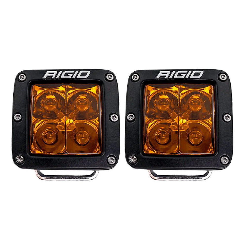 RIGID Industries D-Series Spot w/Amber Pro Lens - Pair [20252] - BuoyMart.com  Pods & Cubes RIGID Industries