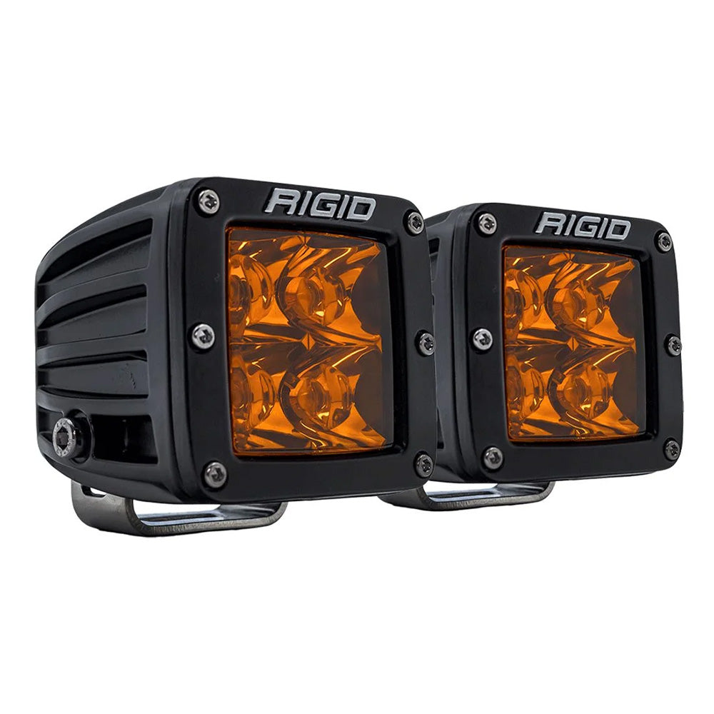 RIGID Industries D-Series Spot w/Amber Pro Lens - Pair [20252] - BuoyMart.com  Pods & Cubes RIGID Industries