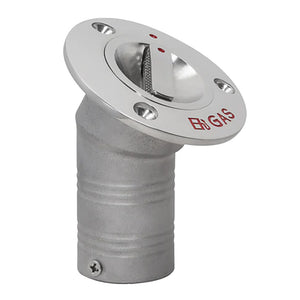 Whitecap Gas Deck Fill w/Vent - 30 Degree Angle - Fits 1-1/2" Hose [6123AEPAWV] - BuoyMart.com  Deck Fills Whitecap