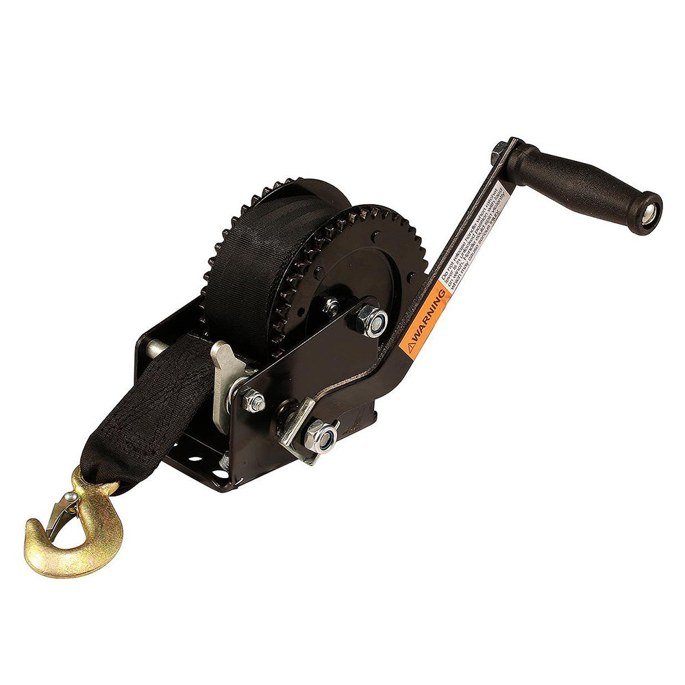 Attwood 2000 lb Dual Drive Winch - 2" x 20 Nylon Strap [11195-4] - BuoyMart.com  Trailer Winches Attwood Marine