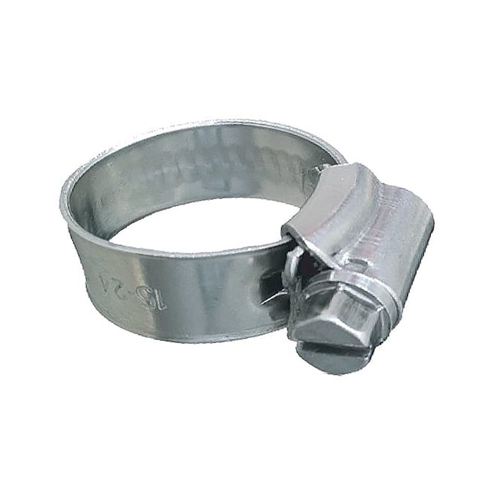 Trident Marine 316 SS Non-Perforated Worm Gear Hose Clamp - 3/8" Band - 5/8"15/16" Clamping Range - 10-Pack - SAE Size 8 [705-0121] - BuoyMart.com  Accessories Trident Marine