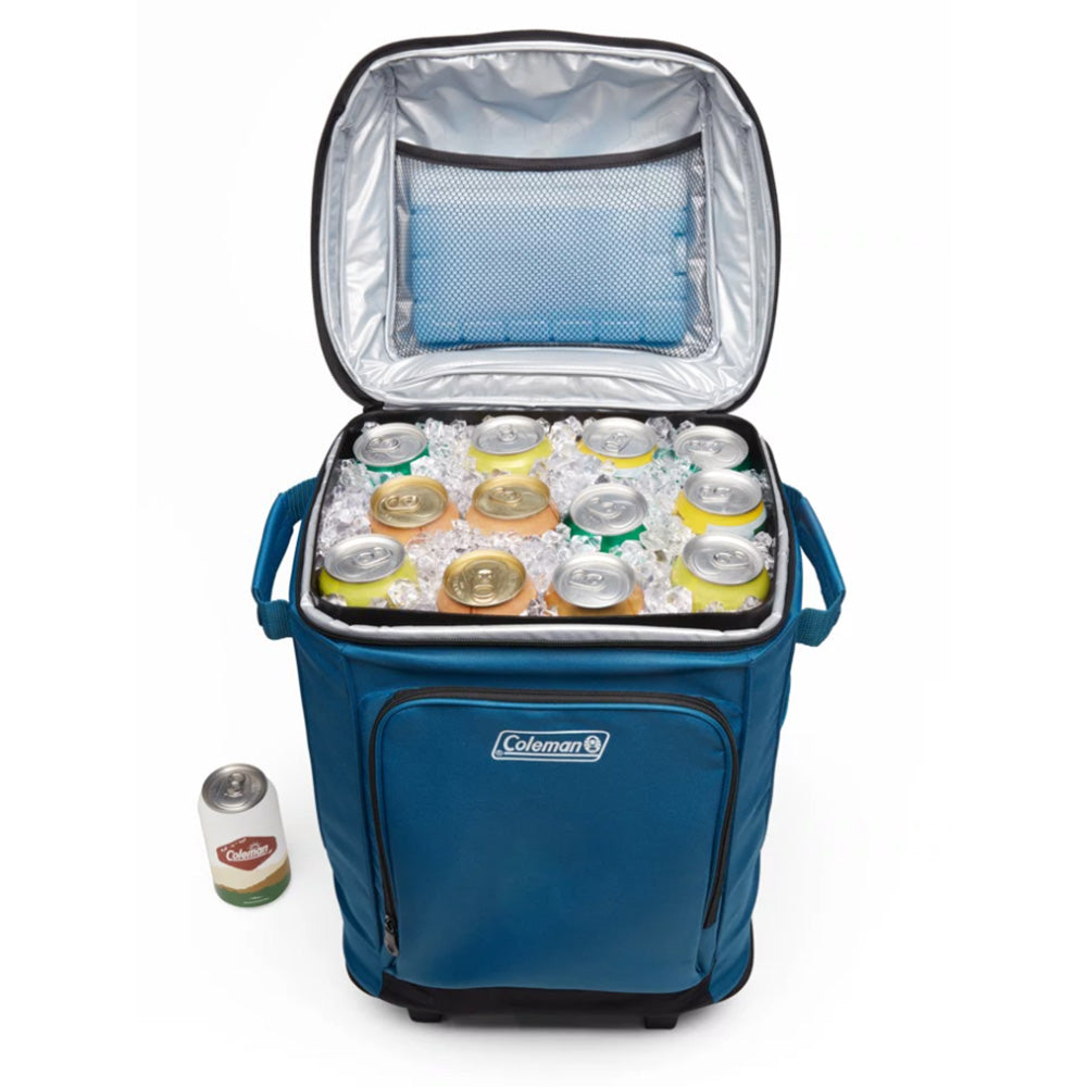 Coleman CHILLER 42-Can Soft-Sided Portable Cooler w/Wheels - Deep Ocean [2158120] - BuoyMart.com  Coolers Coleman
