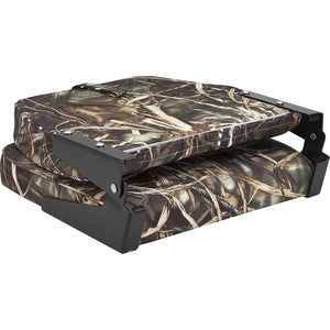 Attwood Swivl-Eze Low Back Padded Flip Seat - Camo [98395CAMO] - BuoyMart.com  Seating Attwood Marine