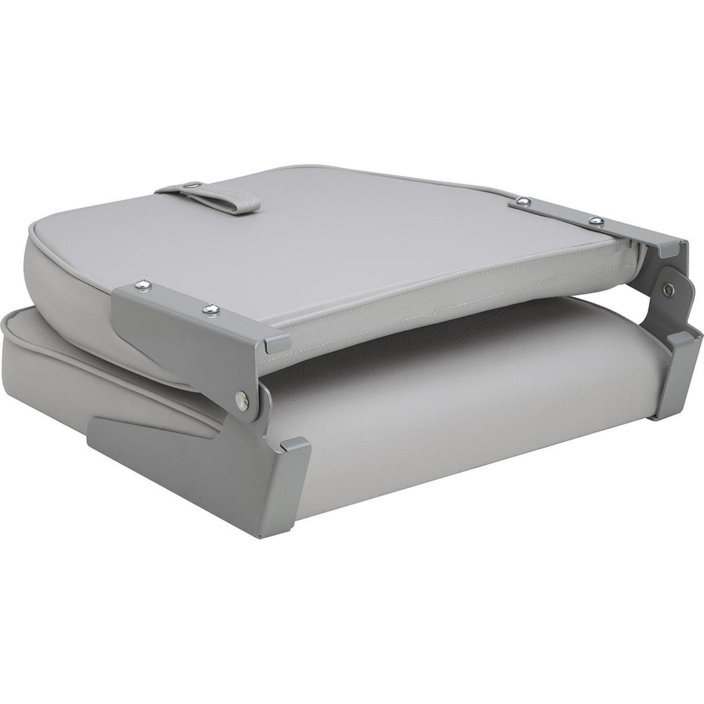 Attwood Swivl-Eze Low Back Padded Flip Seat - Grey [98395GY] - BuoyMart.com  Seating Attwood Marine