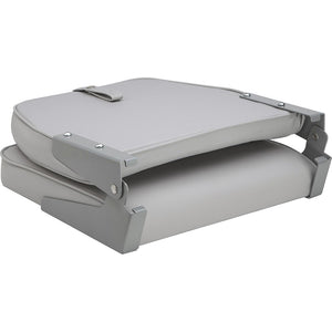 Attwood Swivl-Eze Low Back Padded Flip Seat - Grey [98395GY] - BuoyMart.com  Seating Attwood Marine