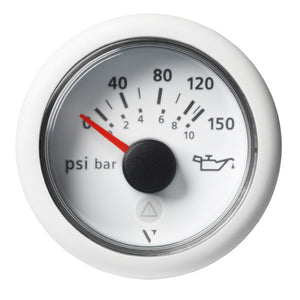 Veratron 52mm (2-1/16") ViewLine Engine Oil Pressure Gauge - 150 PSI - White Dial  Bezel [A2C59514202] - BuoyMart.com  Gauges Veratron