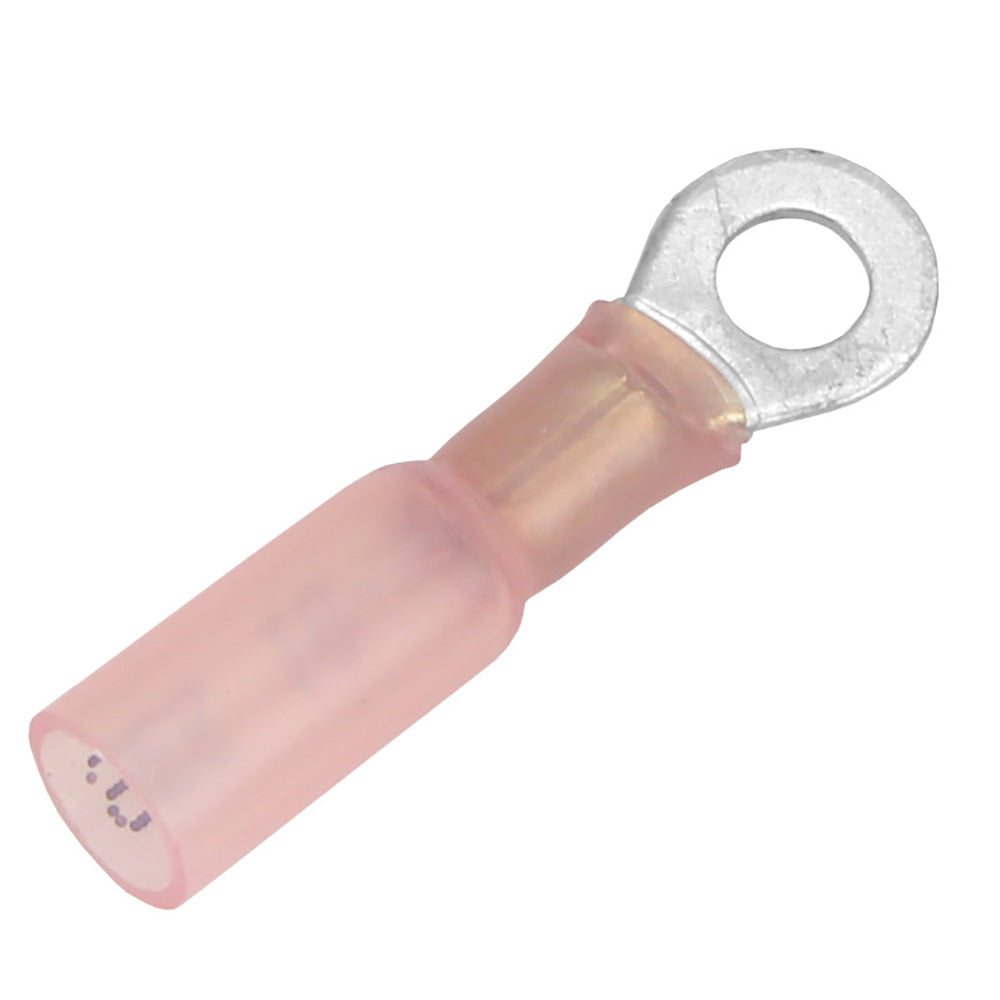 Pacer 22-18 AWG Heat Shrink Ring Terminal - #10 Stud Size - 100 Pack [TE18-10R-100] - BuoyMart.com  Terminals Pacer Group