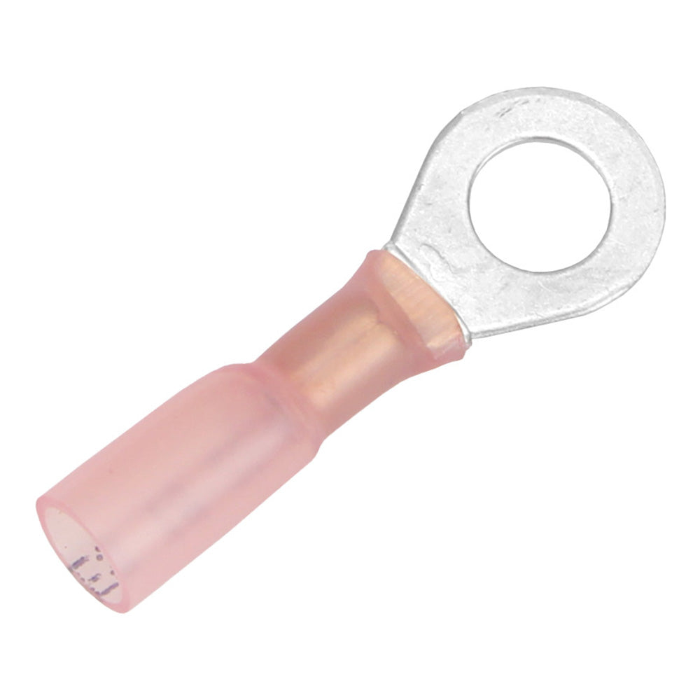 Pacer 22-18 AWG Heat Shrink Ring Terminal - 1/4" Stud Size - 100 Pack [TE18-14R-100] - BuoyMart.com  Terminals Pacer Group