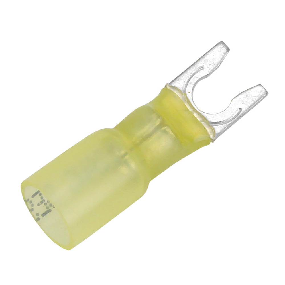 Pacer 12-10 AWG Heat Shrink Spade Terminal - #10 Stud Size - 100 Pack [TE10-10SLF-100] - BuoyMart.com  Terminals Pacer Group