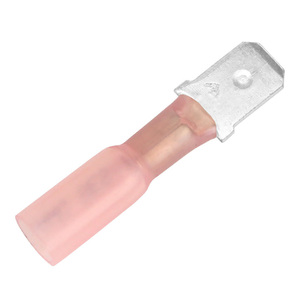 Pacer 22-18 AWG Heat Shrink Male Disconnect - 100 Pack [TDE18-250M-100] - BuoyMart.com  Terminals Pacer Group