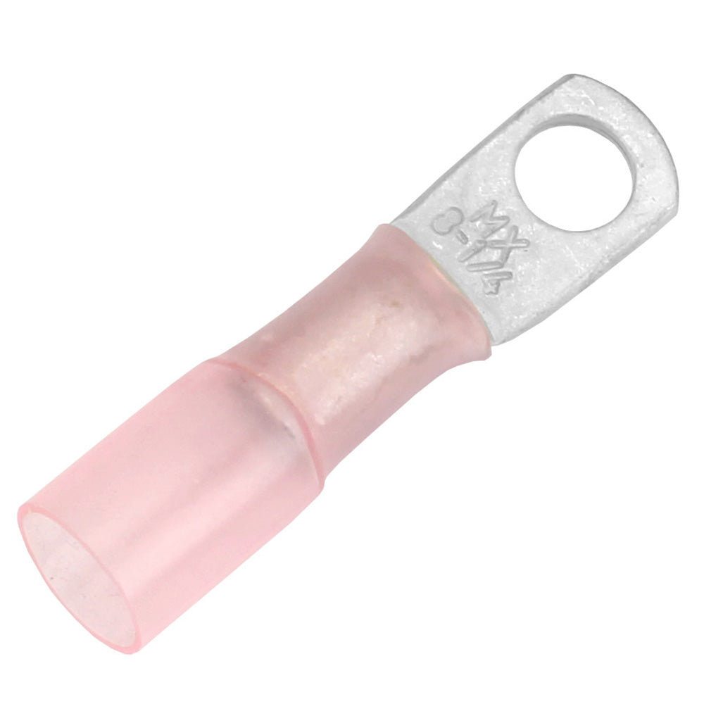 Pacer 8 AWG Heat Shrink Ring Terminal - 1/4" Stud Size - 25 Pack [TE8-14R-25] - BuoyMart.com  Terminals Pacer Group