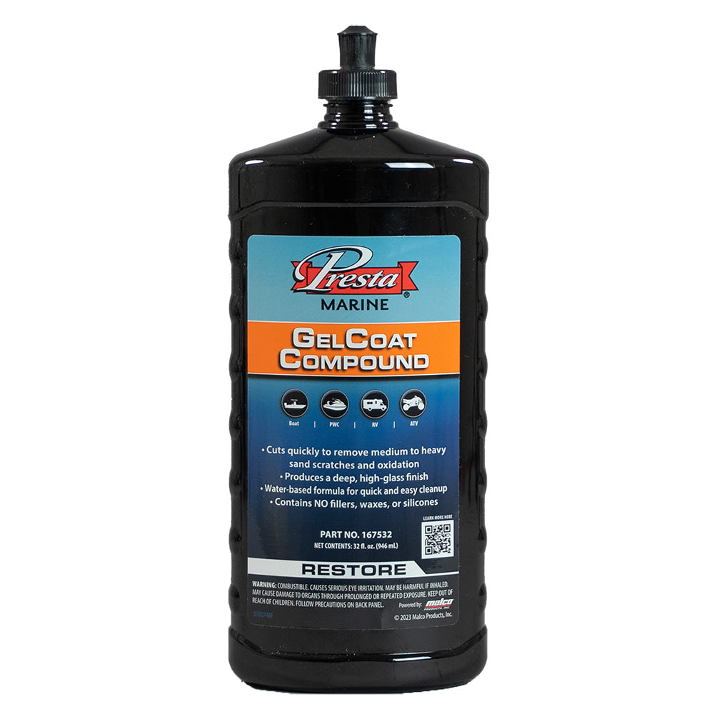 Presta Gel Coat Compound - 32 fl oz [167532] - BuoyMart.com  Cleaning Presta