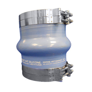 Trident Marine Blue Silicone Wet Exhaust Hump w/4 T-Bolt Clamps - 6" ID x 8" Length [272V6000-S/S] - BuoyMart.com  Exhaust Hose Trident Marine