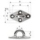 Wichard Diamond Pad Eye - Round - 79mm Length (3-7/64") - M6 Screw [6645] - BuoyMart.com  Accessories Wichard Marine