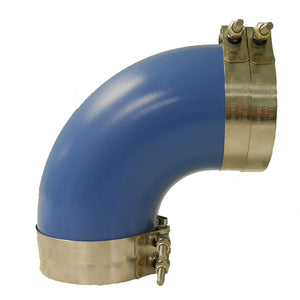 Trident Marine 6" ID 90-Degree Blue Silicone Molded Wet Exhaust Elbow w/4 T-Bolt Clamps [290V6000-S/S] - BuoyMart.com  Exhaust Hose Trident Marine