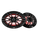 DS18 HYDRO 6 x 9" 2-Way Marine Speakers w/Integrated RGB LED Lights - 375W - Black [NXL-69/BK] DS18