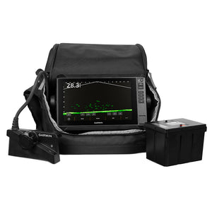 Garmin ECHOMAP UHD2 93SV LiveScope Plus Ice Fishing Bundle LI w/ECHOMAP UHD2 93sv, LiveScope Plus System  Lithium-ion Battery [010-02688-35] Garmin