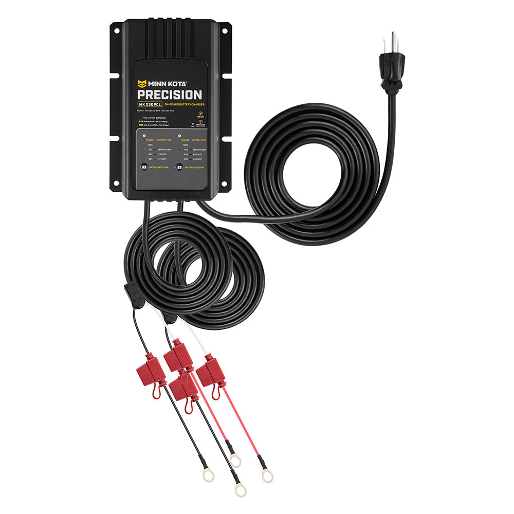 Minn Kota On-Board Precision Charger MK-230 PCL 2 Bank x 15 AMP LI Optimized Charger [1832304] - BuoyMart.com  Battery Chargers Minn Kota