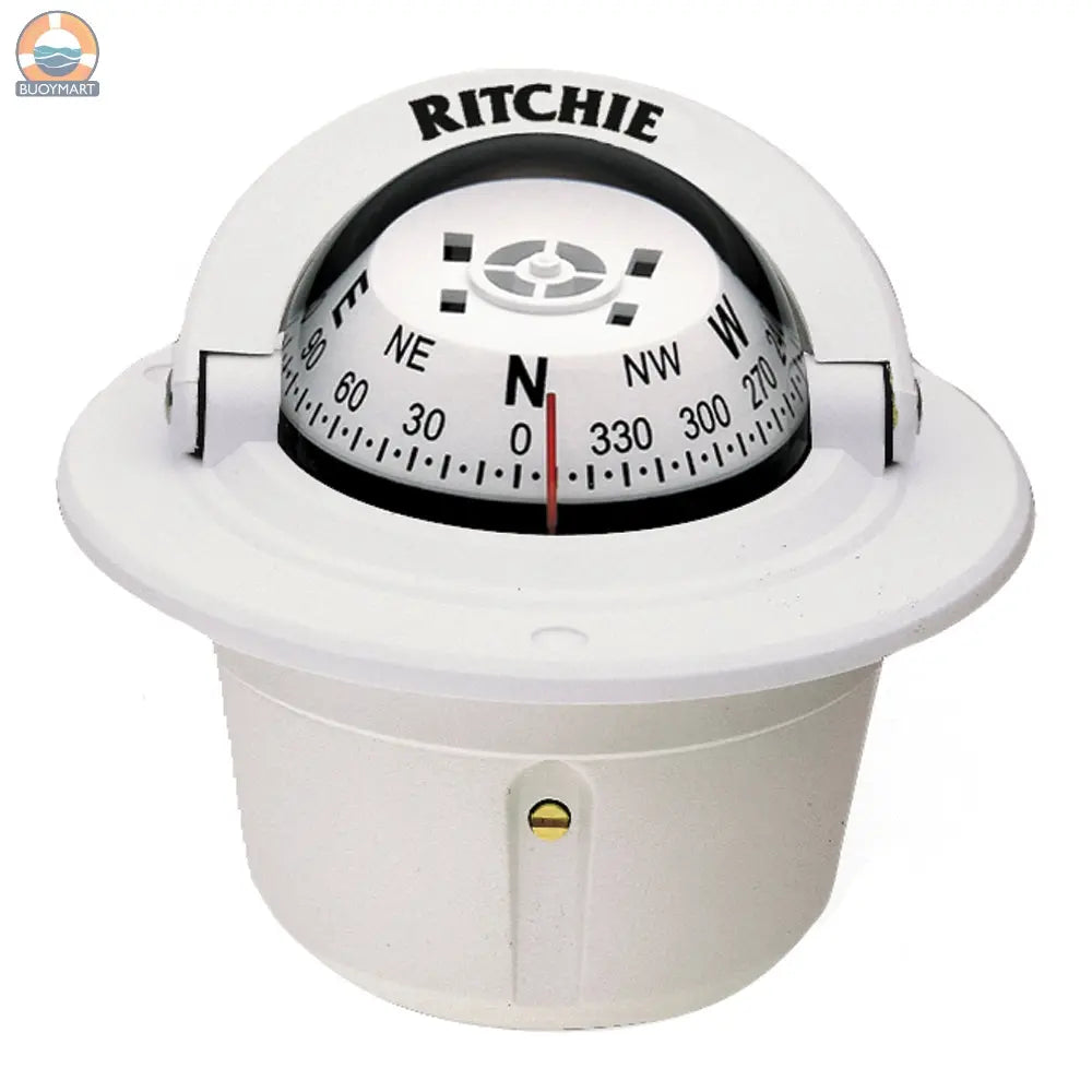Ritchie F-50W Explorer Compass - Flush Mount - White [F-50W] Ritchie