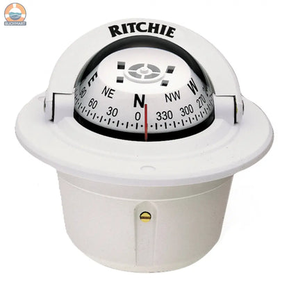 Ritchie F-50W Explorer Compass - Flush Mount - White [F-50W] Ritchie