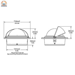 Ritchie F-83 Voyager Compass - Flush Mount - Black [F-83] Ritchie