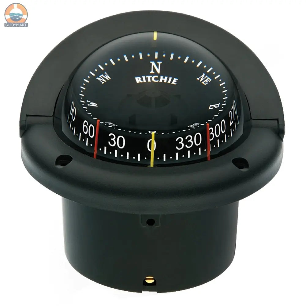 Ritchie HF-743 Helmsman Combidial Compass - Flush Mount - Black [HF-743] Ritchie